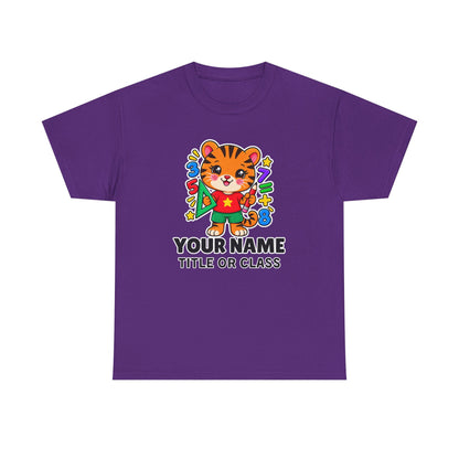 Personalized Tiger Teacher Shirt – Custom Name & Class