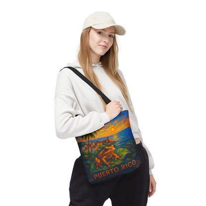 Vibrant Puerto Rico Tote Bag, Tropical Beach Bag, Eco-Friendly Shopping Tote, Summer Adventure Bag, Travel Essentials, Gift for Her