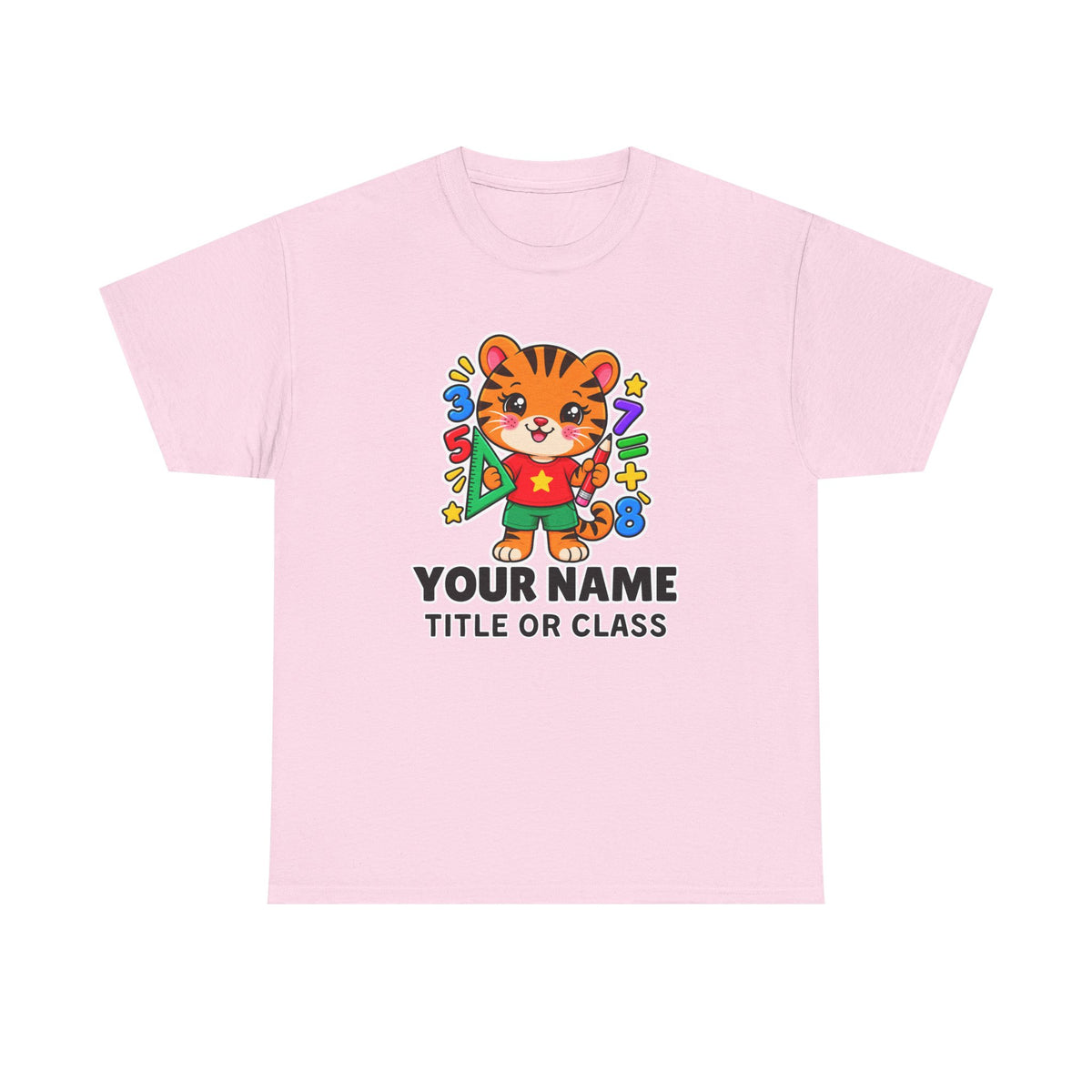 Personalized Tiger Teacher Shirt – Custom Name & Class
