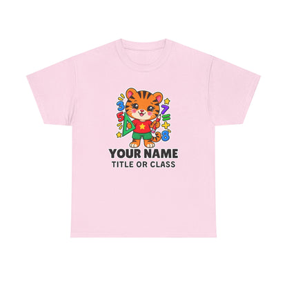 Personalized Tiger Teacher Shirt – Custom Name & Class