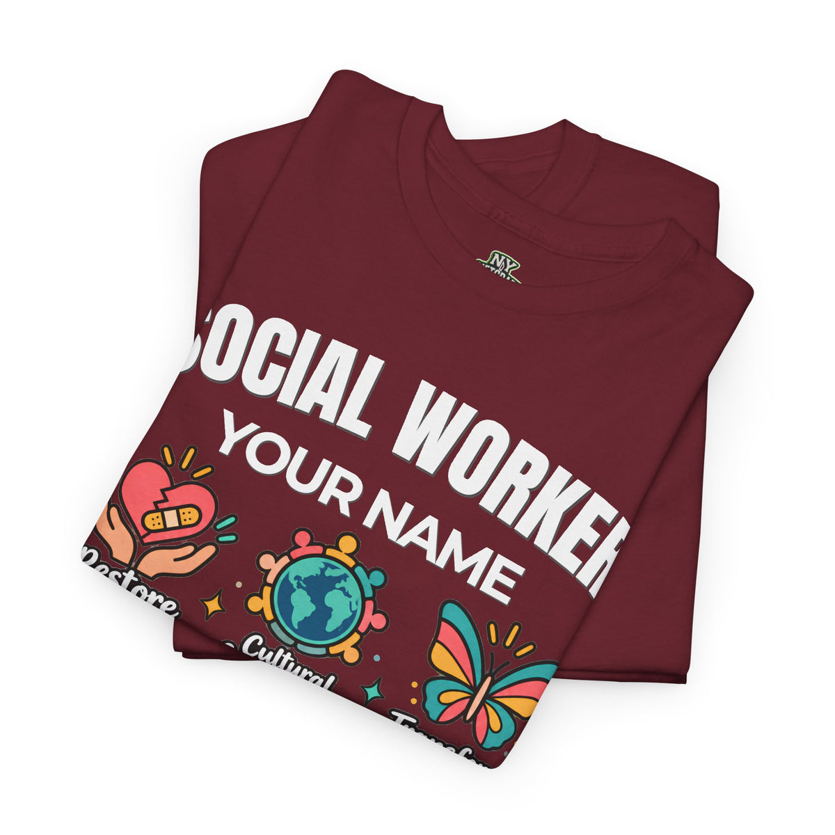 Personalized Social Worker T-Shirt with Custom Name | Social Work Gift
