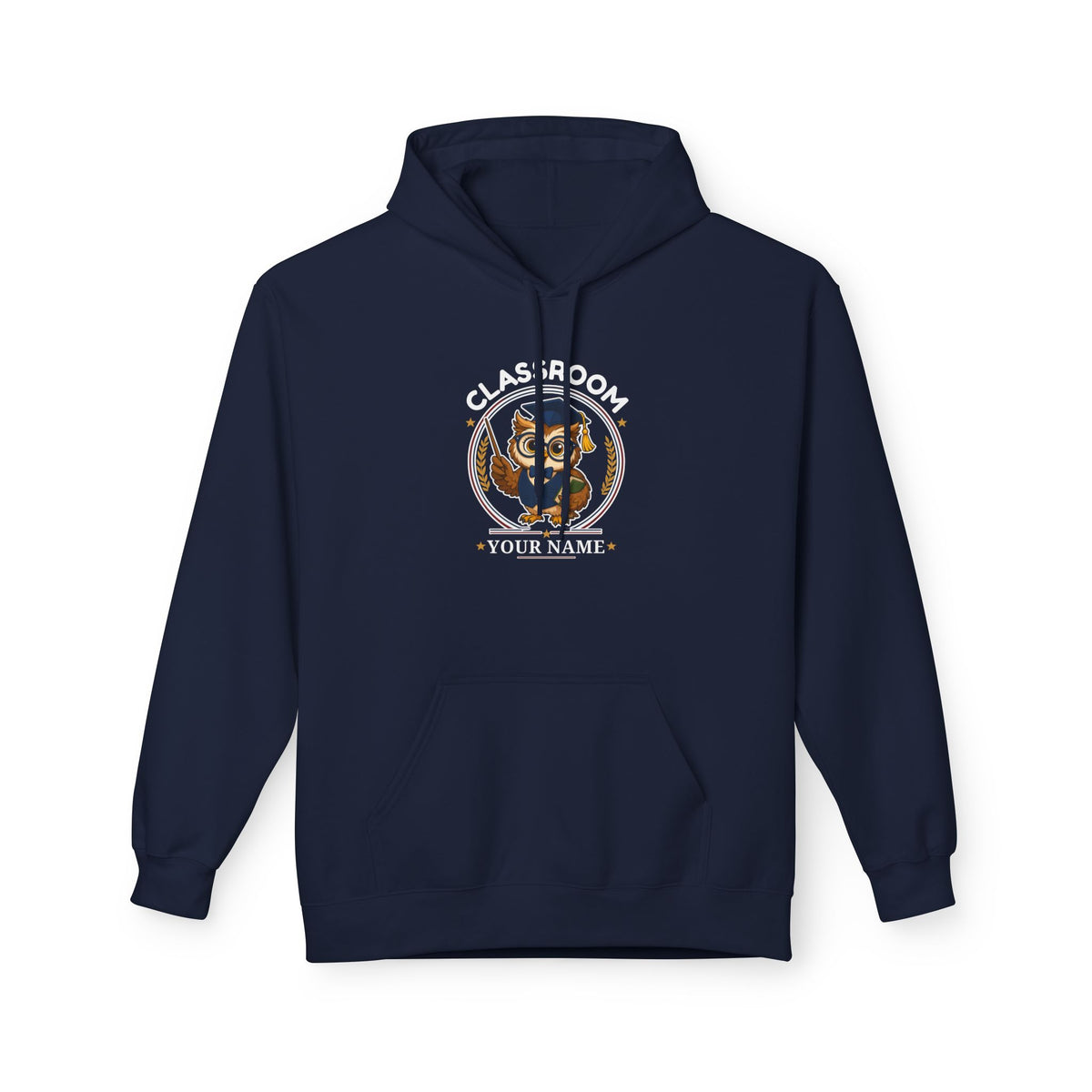 Personalized Teacher Owl Hoodie – Custom Name & Classroom Sweatshirt