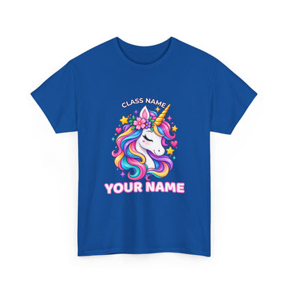Personalized Unicorn Teacher Shirt – Custom Name & Classroom T-Shirt