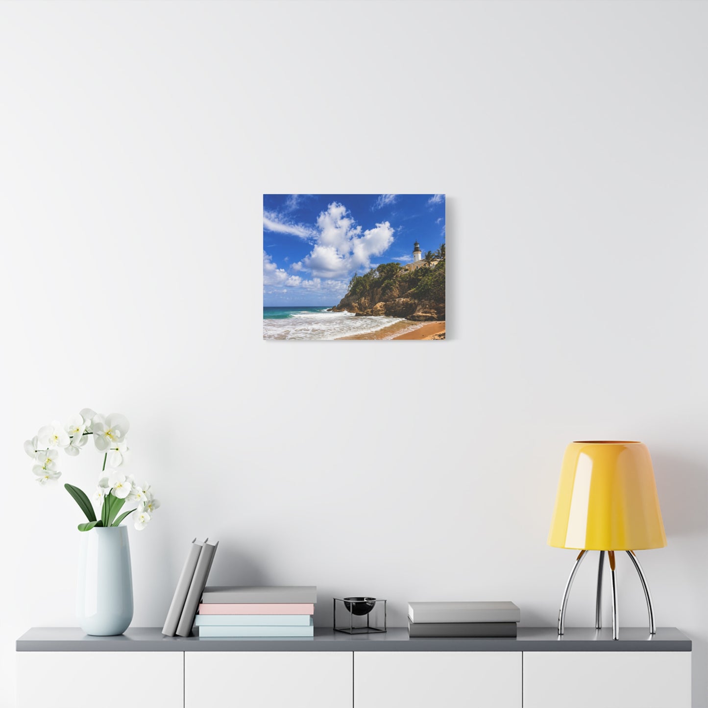 Lighthouse Beach Canvas Print — Matte Stretched Wall Art