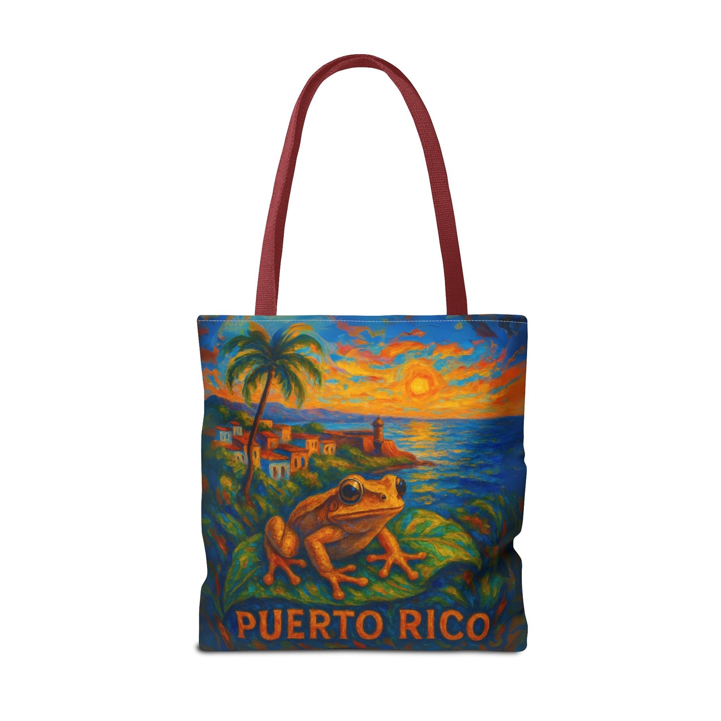 Vibrant Puerto Rico Tote Bag, Tropical Beach Bag, Eco-Friendly Shopping Tote, Summer Adventure Bag, Travel Essentials, Gift for Her