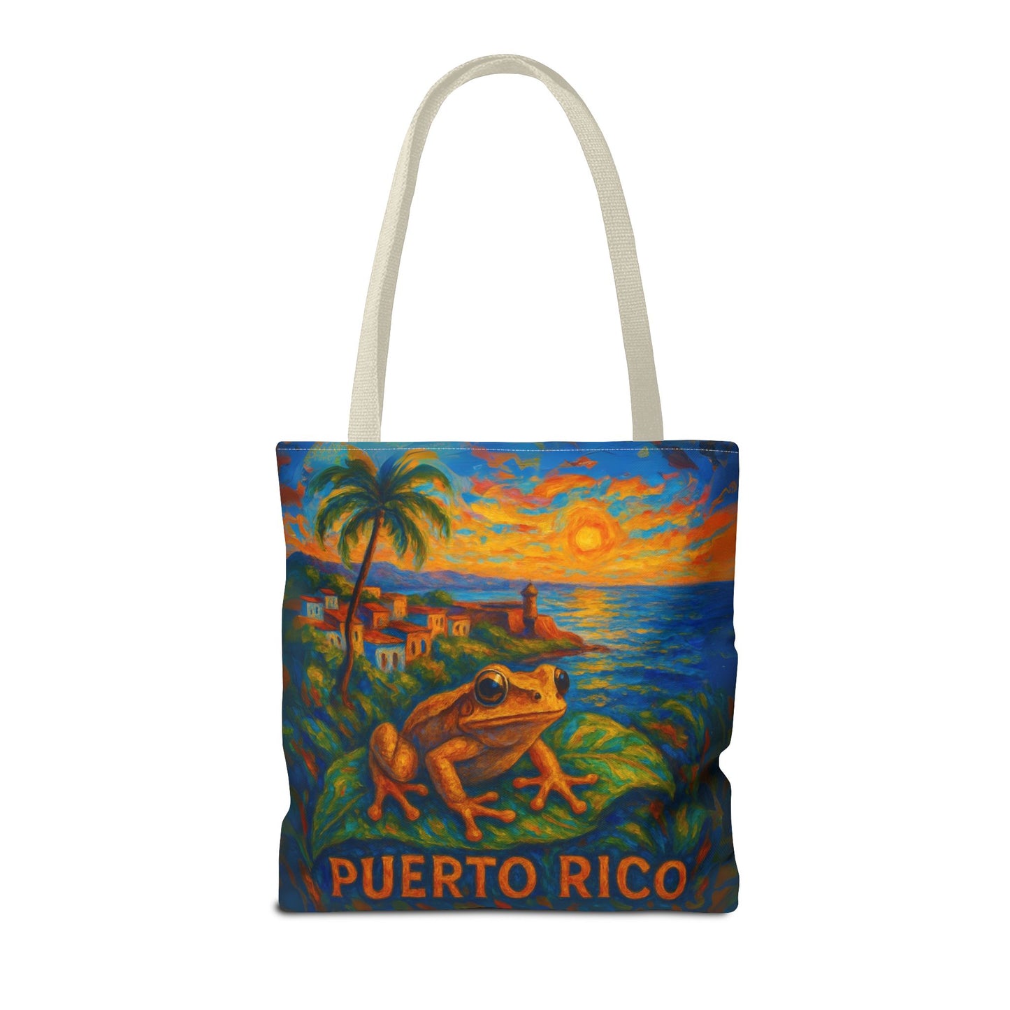 Vibrant Puerto Rico Tote Bag, Tropical Beach Bag, Eco-Friendly Shopping Tote, Summer Adventure Bag, Travel Essentials, Gift for Her