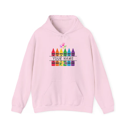 Personalized Crayon Unisex Hoodie