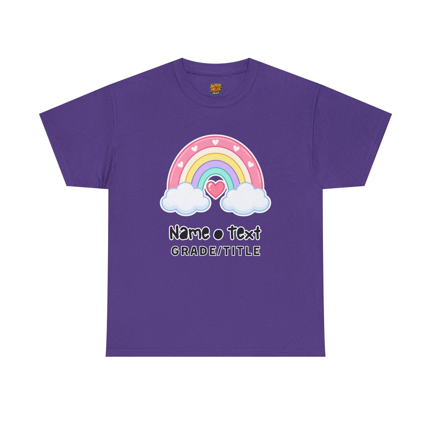 Rainbow Cotton Tee - Personalized Custom T-Shirt for Teachers