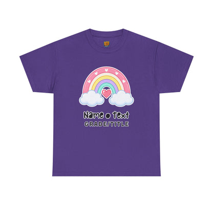 Rainbow Cotton Tee - Personalized Custom T-Shirt for Teachers