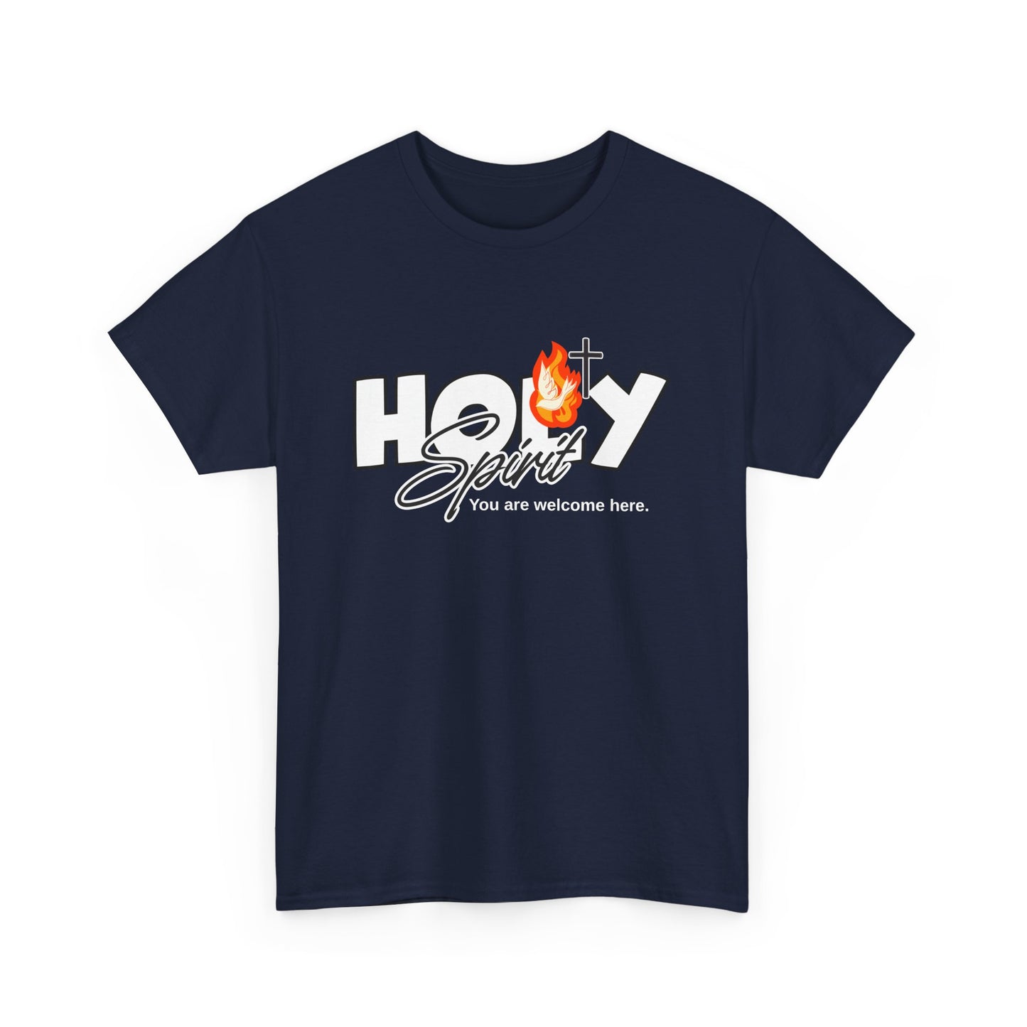 Unisex Heavy Cotton Tee - 'Holy Spirit' Graphic Tee, Casual Wear, Spiritual Gift, Faith-Inspired Fashion, Everyday Comfort