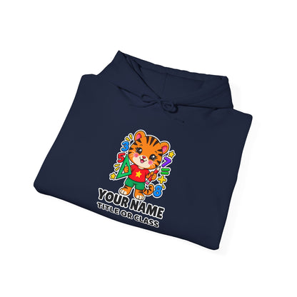 Personalized Teacher Hoodie with Name & Title | Tiger Classroom Sweatshirt