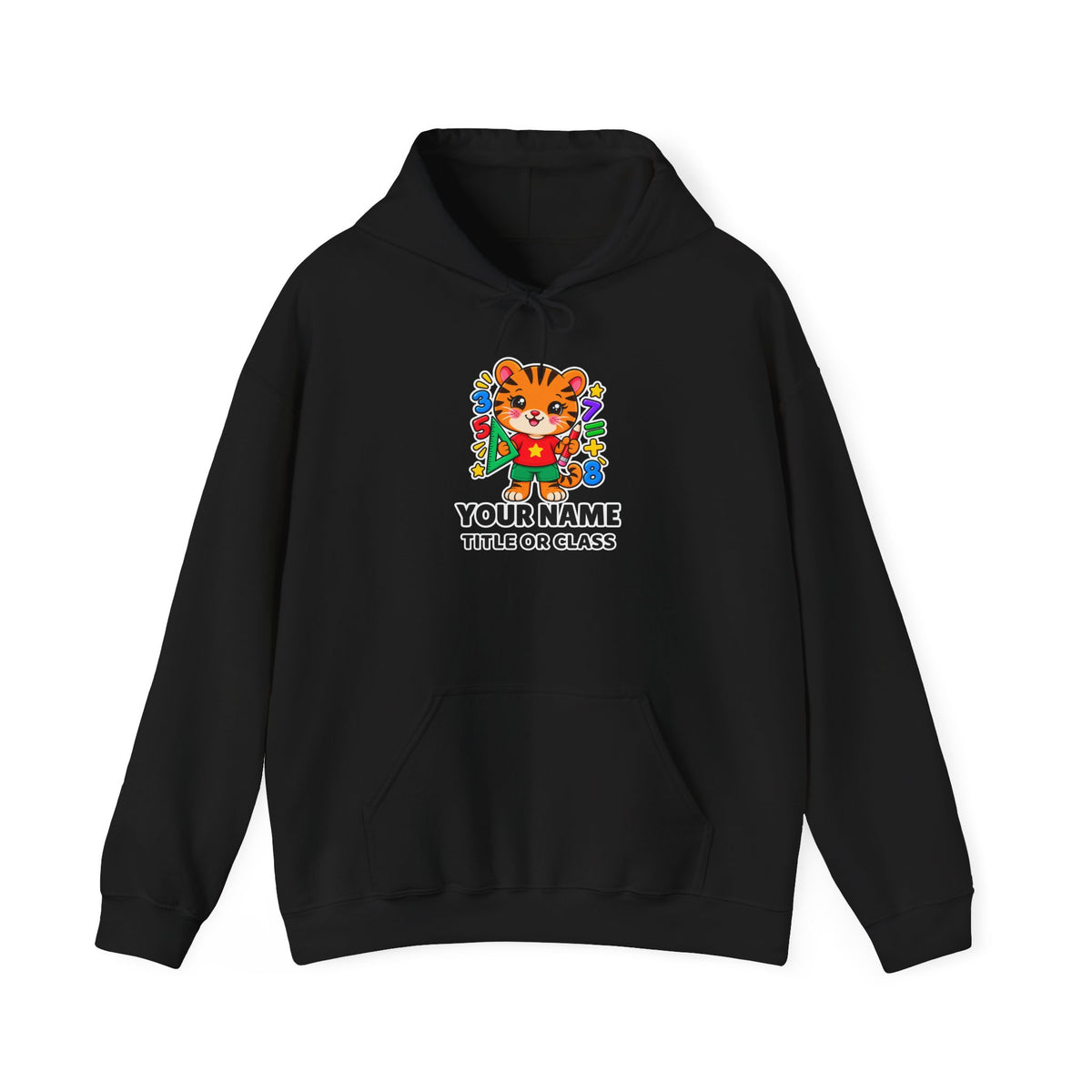 Personalized Teacher Hoodie with Name & Title | Tiger Classroom Sweatshirt