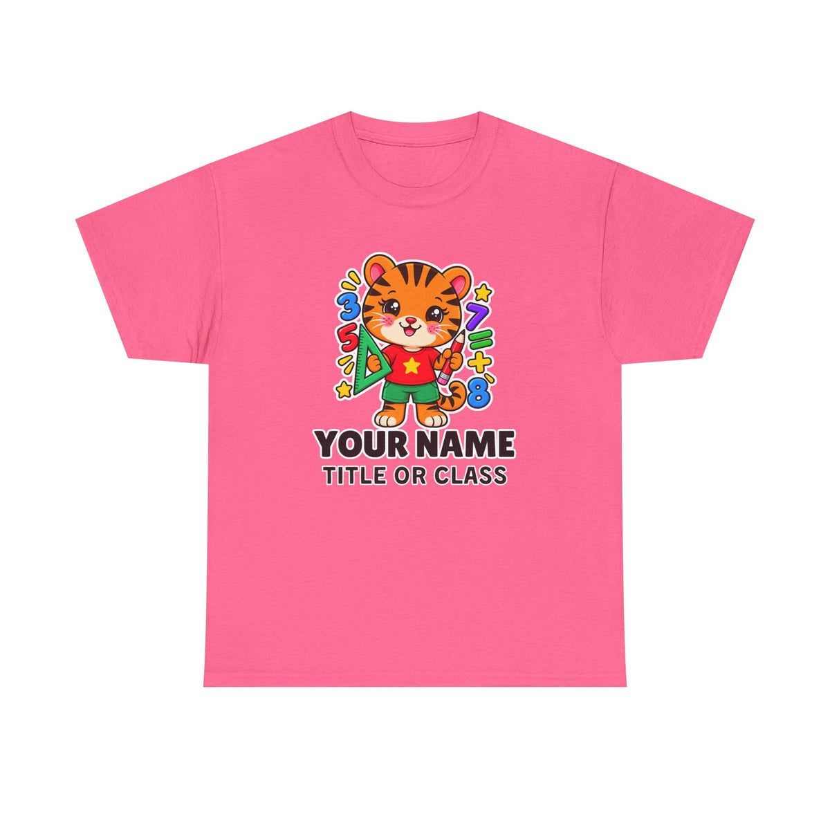 Personalized Tiger Teacher Shirt – Custom Name & Class