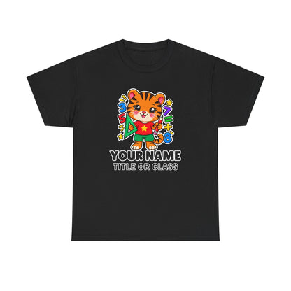 Personalized Tiger Teacher Shirt – Custom Name & Class