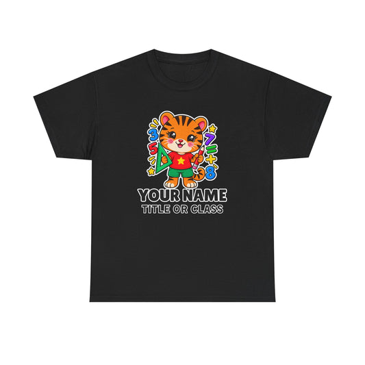 Personalized Tiger Teacher Shirt – Custom Name & Class