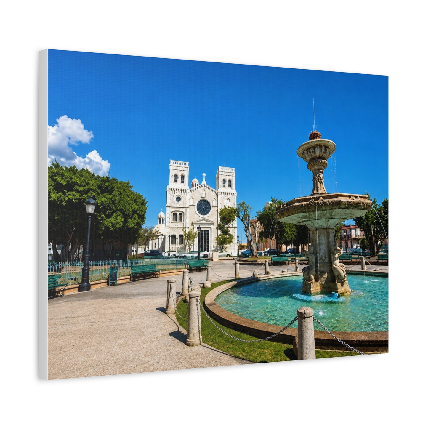Plaza Canvas Print — Matte Stretched Wall Art