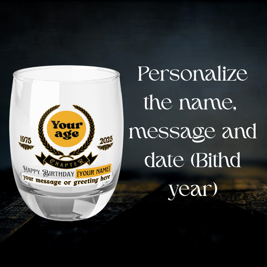 Personalized Birthday Whiskey Glass - Celebrate a New Chapter