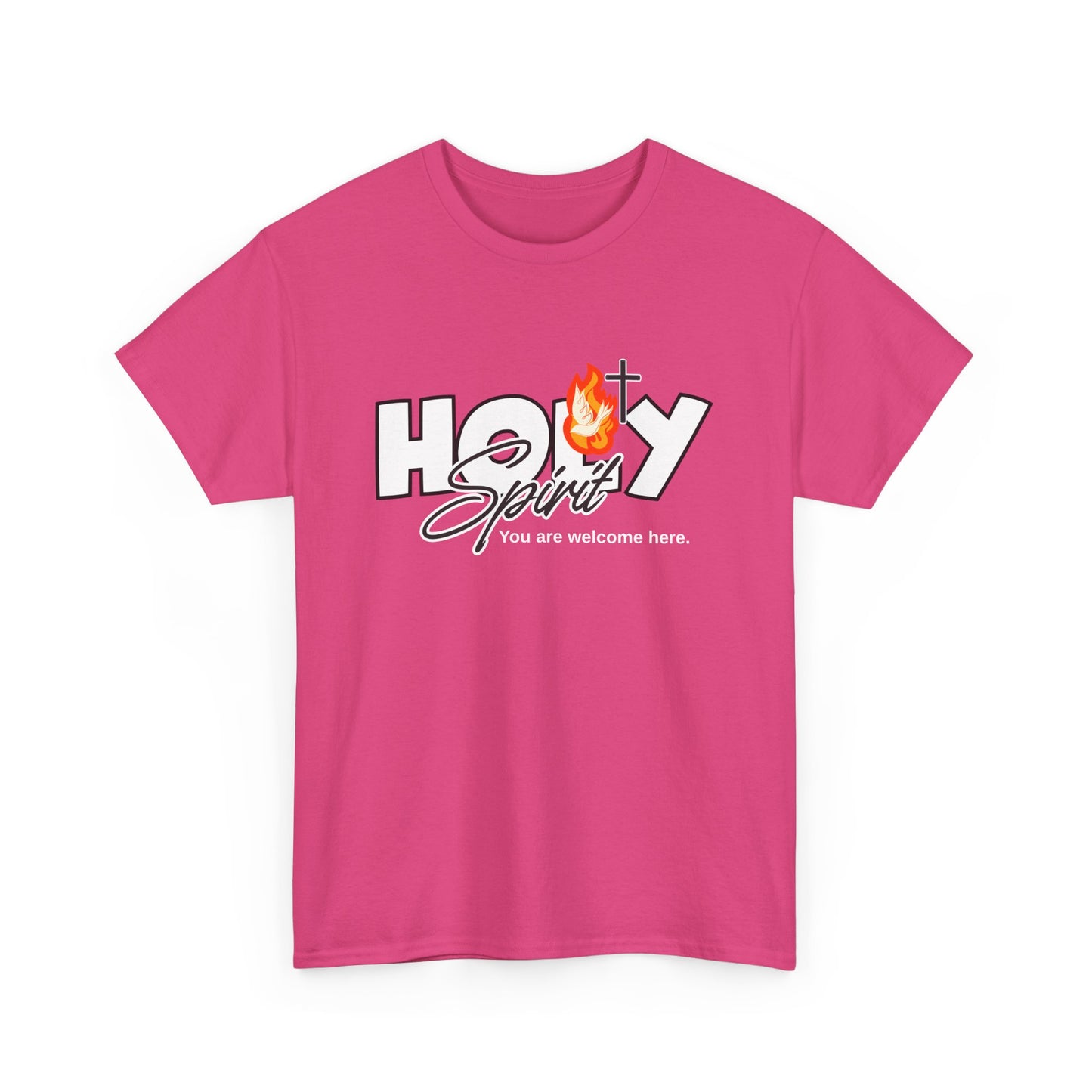 Unisex Heavy Cotton Tee - 'Holy Spirit' Graphic Tee, Casual Wear, Spiritual Gift, Faith-Inspired Fashion, Everyday Comfort