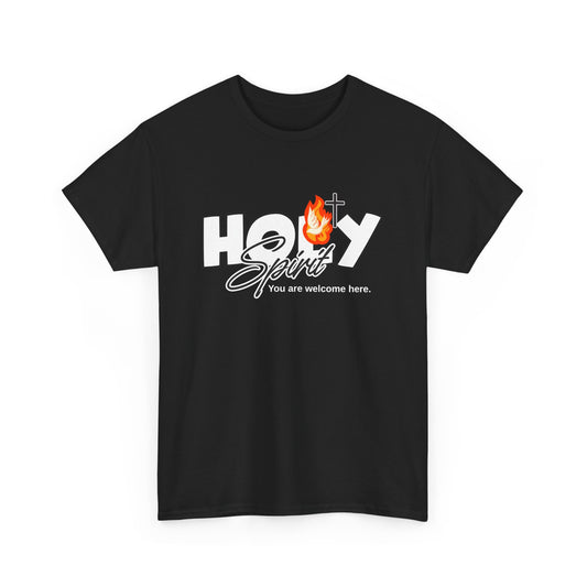 Unisex Heavy Cotton Tee - 'Holy Spirit' Graphic Tee, Casual Wear, Spiritual Gift, Faith-Inspired Fashion, Everyday Comfort