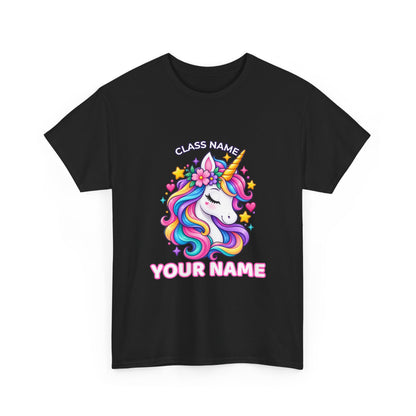 Personalized Unicorn Teacher Shirt – Custom Name & Classroom T-Shirt