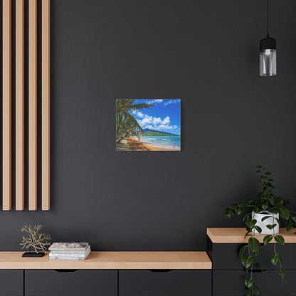 PR Beach Canvas Print — Matte Stretched Wall Art