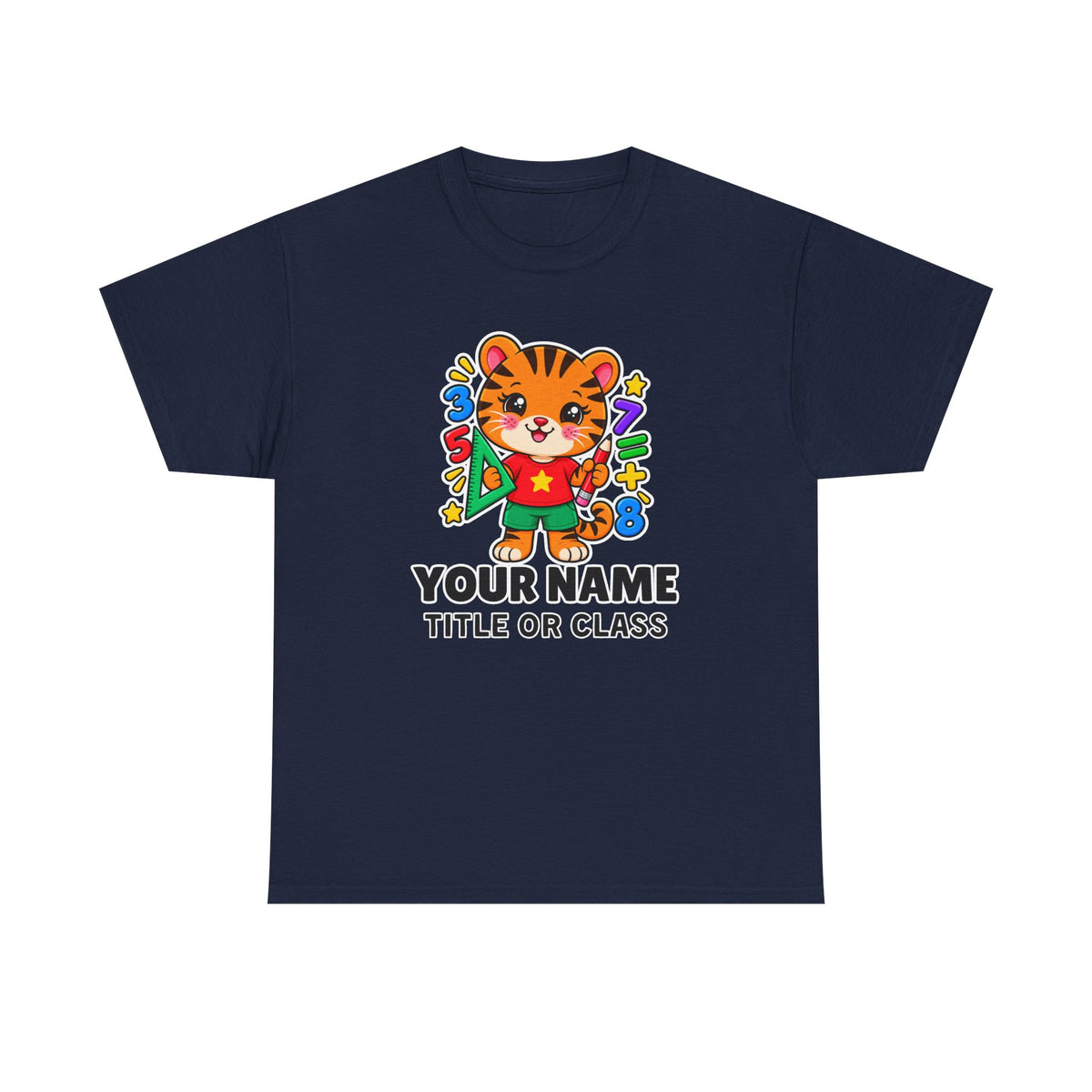 Personalized Tiger Teacher Shirt – Custom Name & Class