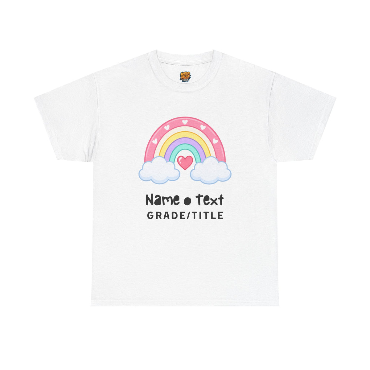 Rainbow Cotton Tee - Personalized Custom T-Shirt for Teachers