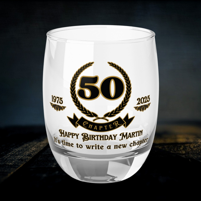 Personalized Birthday Whiskey Glass - Celebrate a New Chapter