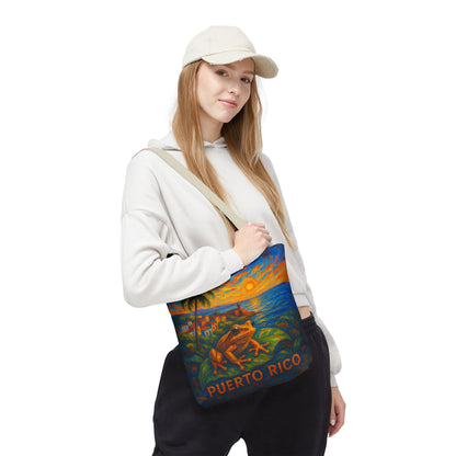 Vibrant Puerto Rico Tote Bag, Tropical Beach Bag, Eco-Friendly Shopping Tote, Summer Adventure Bag, Travel Essentials, Gift for Her