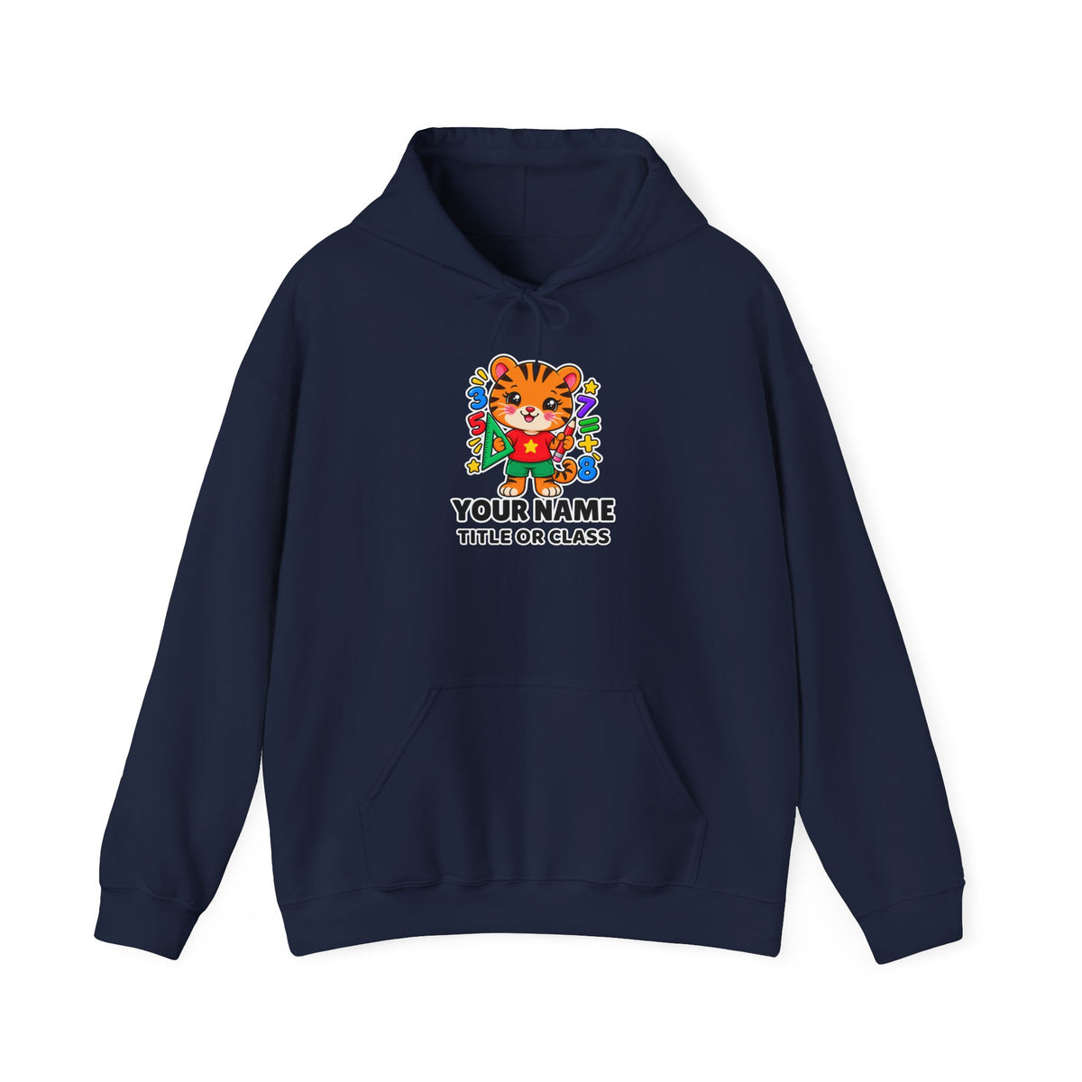 Personalized Teacher Hoodie with Name & Title | Tiger Classroom Sweatshirt