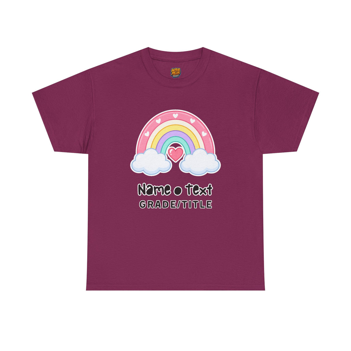 Rainbow Cotton Tee - Personalized Custom T-Shirt for Teachers