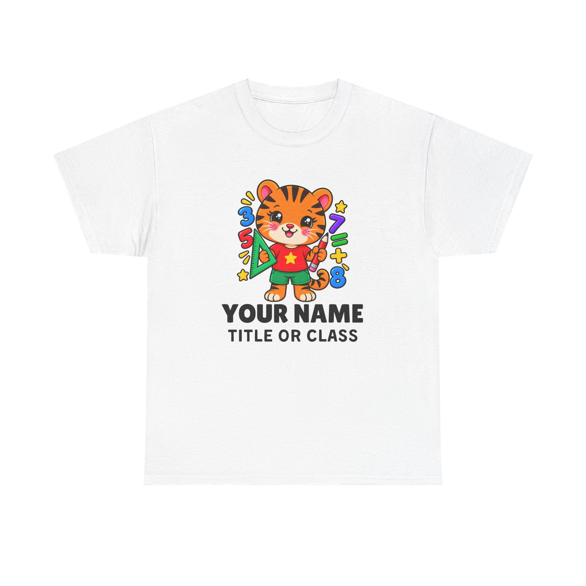 Personalized Tiger Teacher Shirt – Custom Name & Class