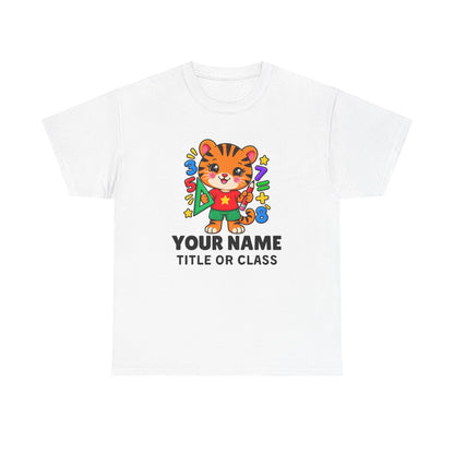 Personalized Tiger Teacher Shirt – Custom Name & Class