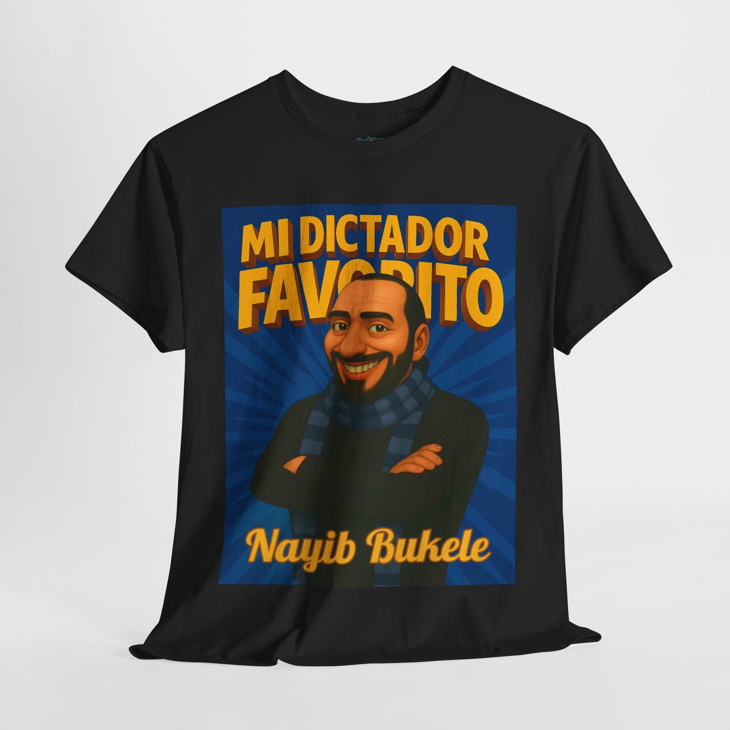 Unisex Heavy Cotton Tee Nayib Bukele 'Mi Dictador Favorito' Design | Funny Political Tee