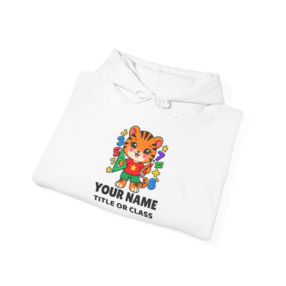 Personalized Teacher Hoodie with Name & Title | Tiger Classroom Sweatshirt