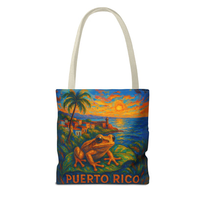 Vibrant Puerto Rico Tote Bag, Tropical Beach Bag, Eco-Friendly Shopping Tote, Summer Adventure Bag, Travel Essentials, Gift for Her