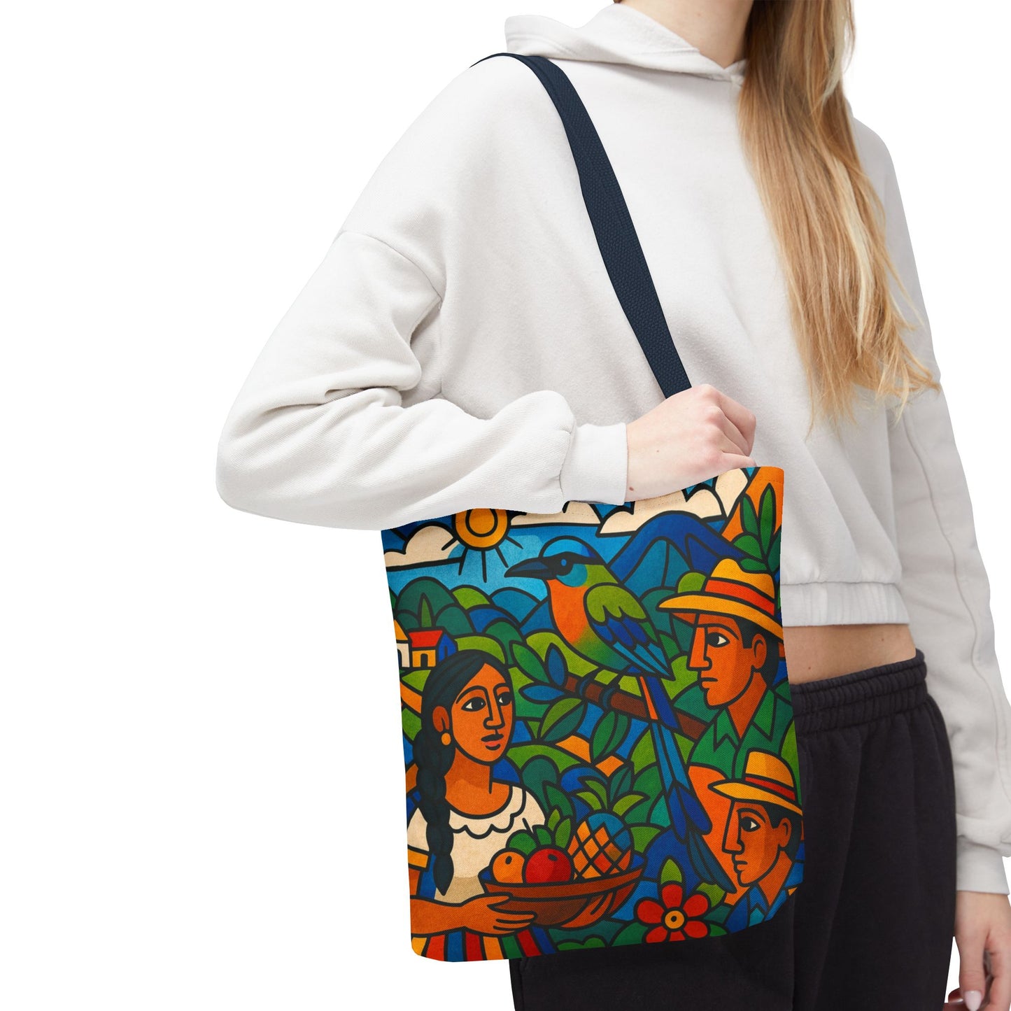 Torogoz Vibrant Art Tote Bag - Perfect Gift for Art and Nature Lovers