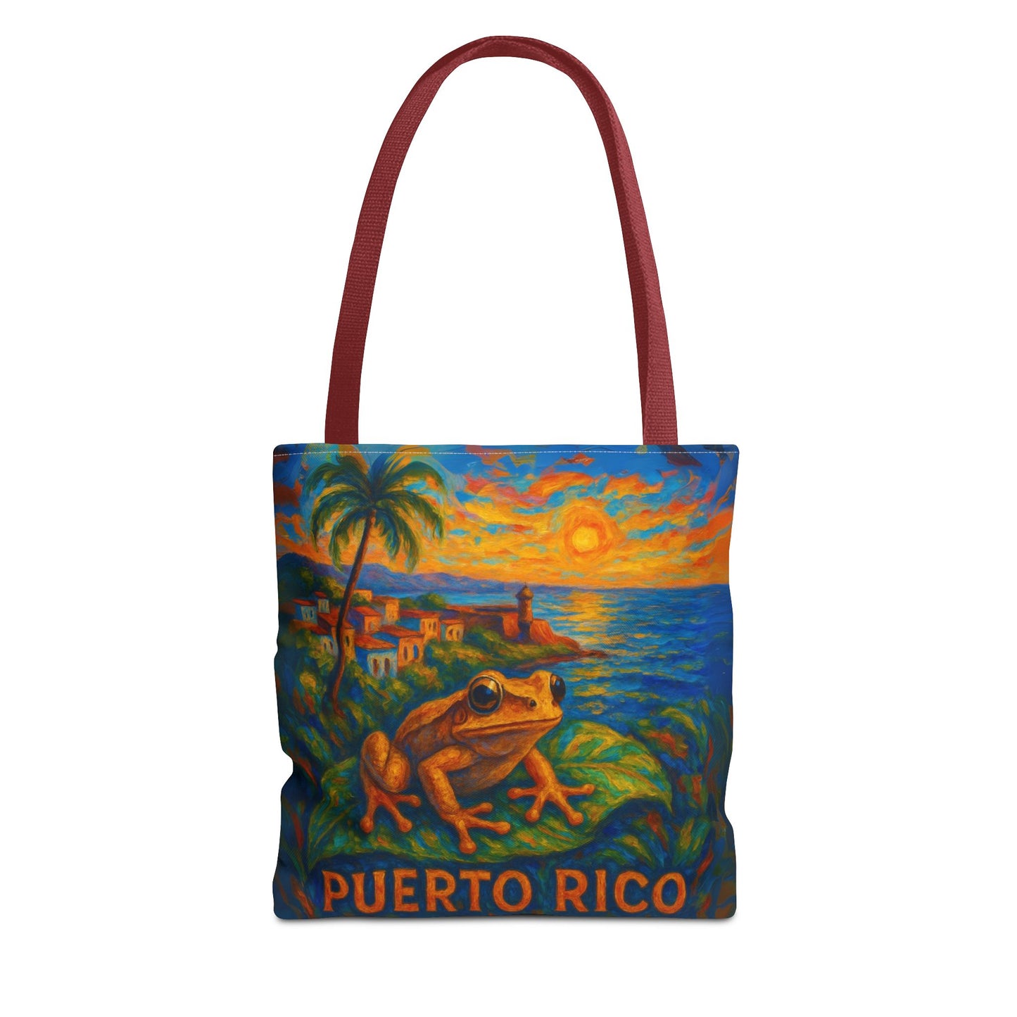 Vibrant Puerto Rico Tote Bag, Tropical Beach Bag, Eco-Friendly Shopping Tote, Summer Adventure Bag, Travel Essentials, Gift for Her