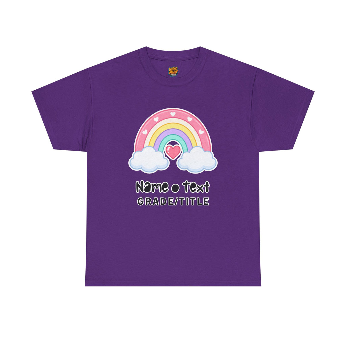 Rainbow Cotton Tee - Personalized Custom T-Shirt for Teachers