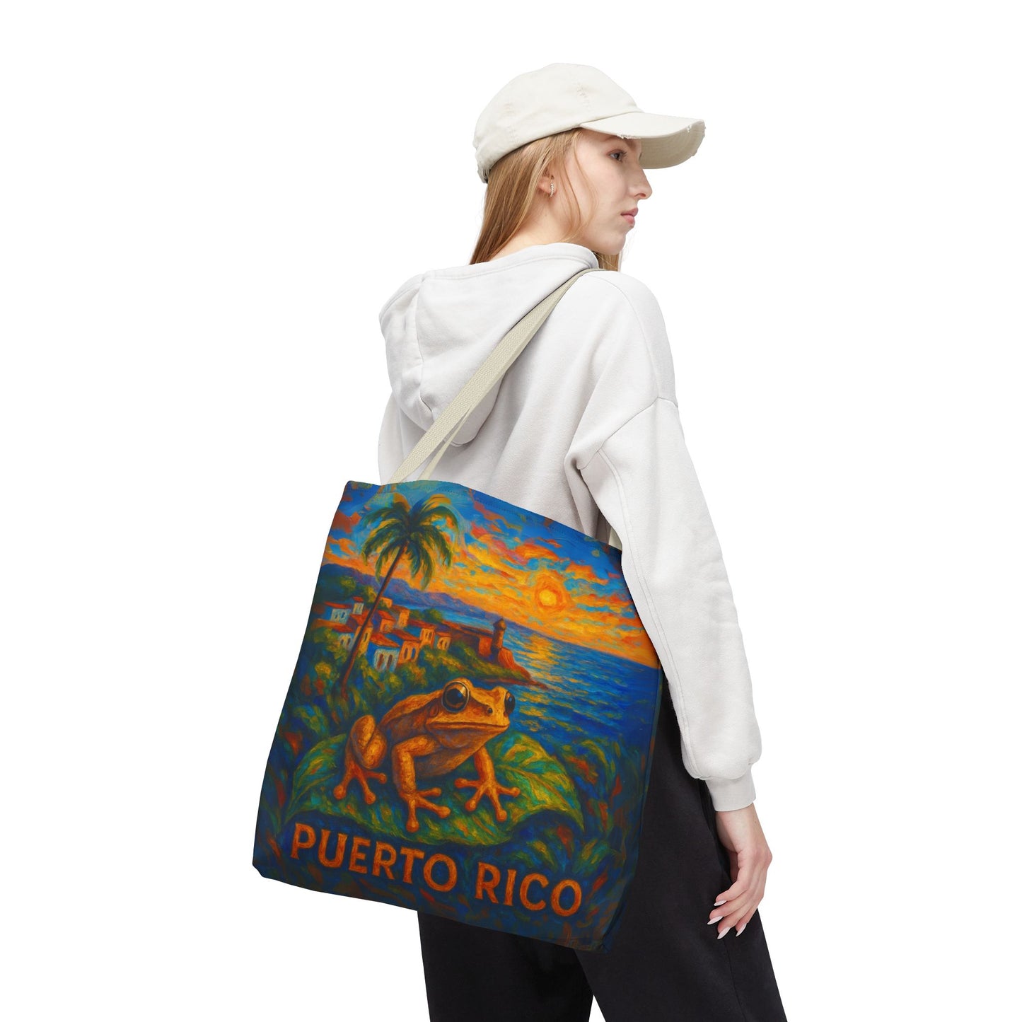 Vibrant Puerto Rico Tote Bag, Tropical Beach Bag, Eco-Friendly Shopping Tote, Summer Adventure Bag, Travel Essentials, Gift for Her