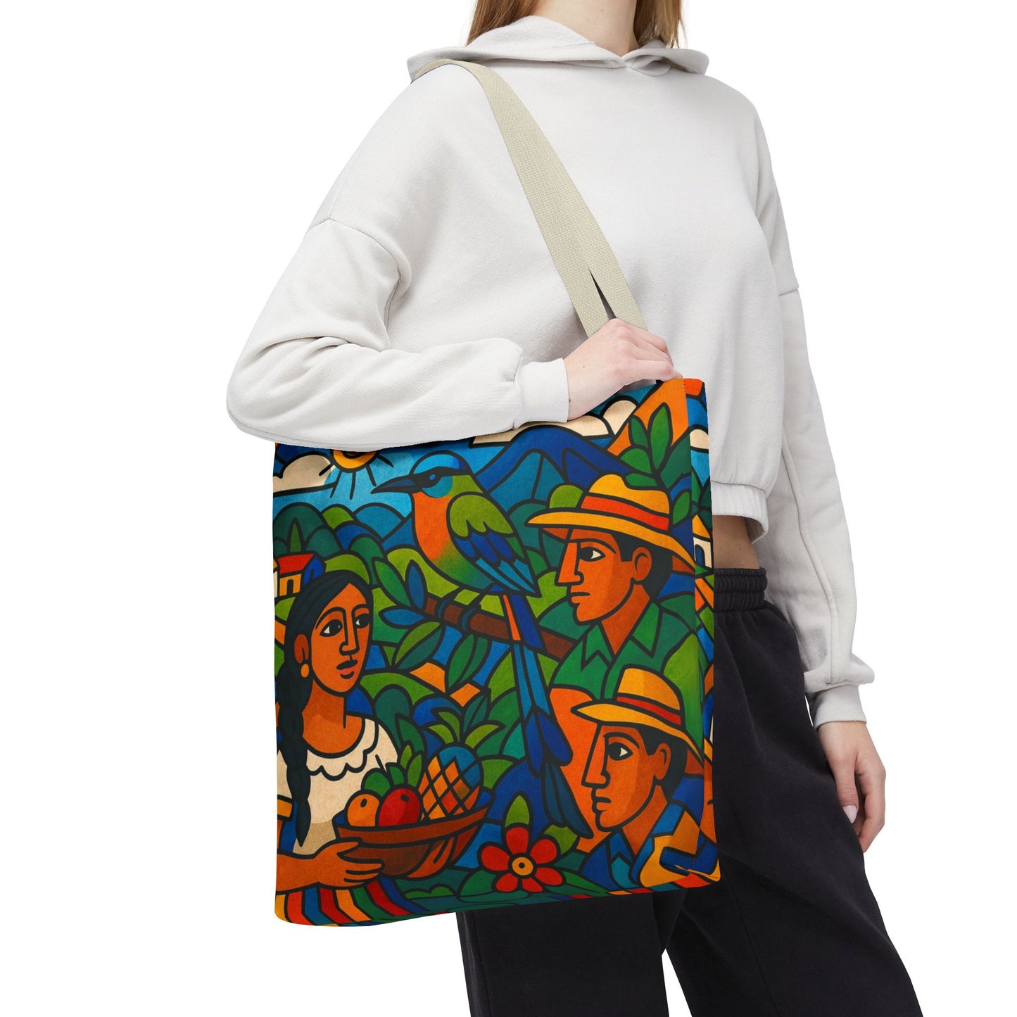 Torogoz Vibrant Art Tote Bag - Perfect Gift for Art and Nature Lovers