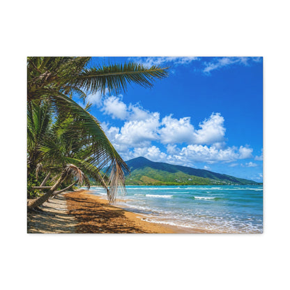 PR Beach Canvas Print — Matte Stretched Wall Art