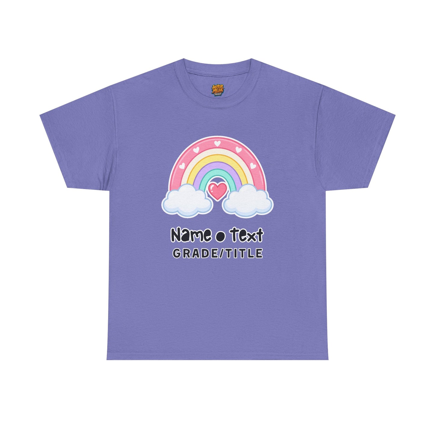 Rainbow Cotton Tee - Personalized Custom T-Shirt for Teachers