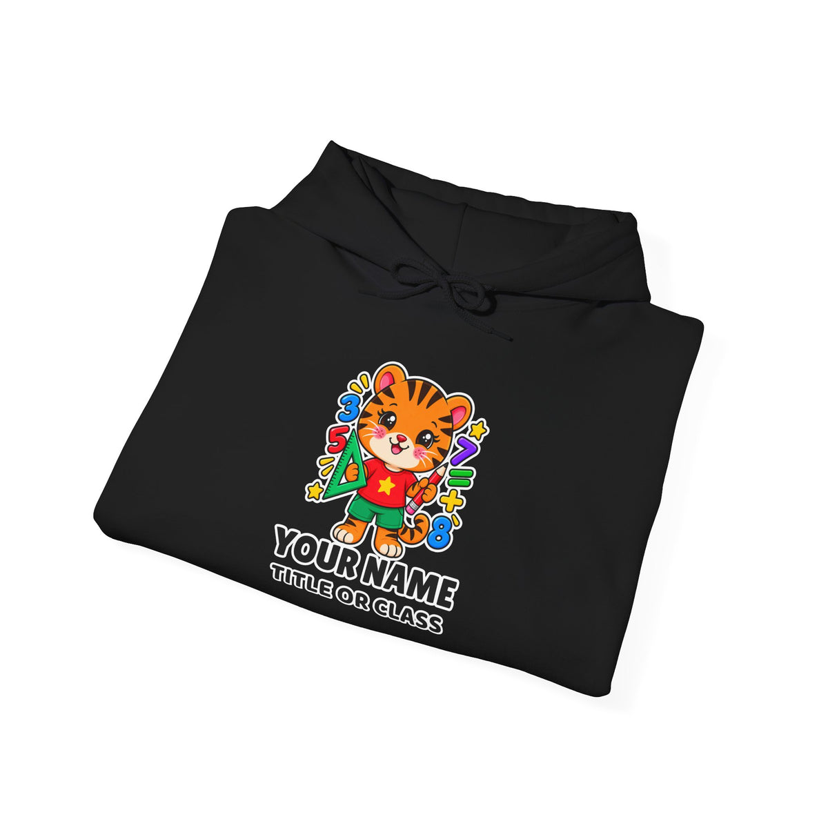 Personalized Teacher Hoodie with Name & Title | Tiger Classroom Sweatshirt