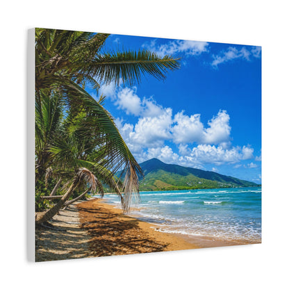 PR Beach Canvas Print — Matte Stretched Wall Art