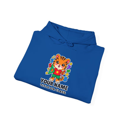 Personalized Teacher Hoodie with Name & Title | Tiger Classroom Sweatshirt