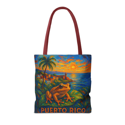 Vibrant Puerto Rico Tote Bag, Tropical Beach Bag, Eco-Friendly Shopping Tote, Summer Adventure Bag, Travel Essentials, Gift for Her