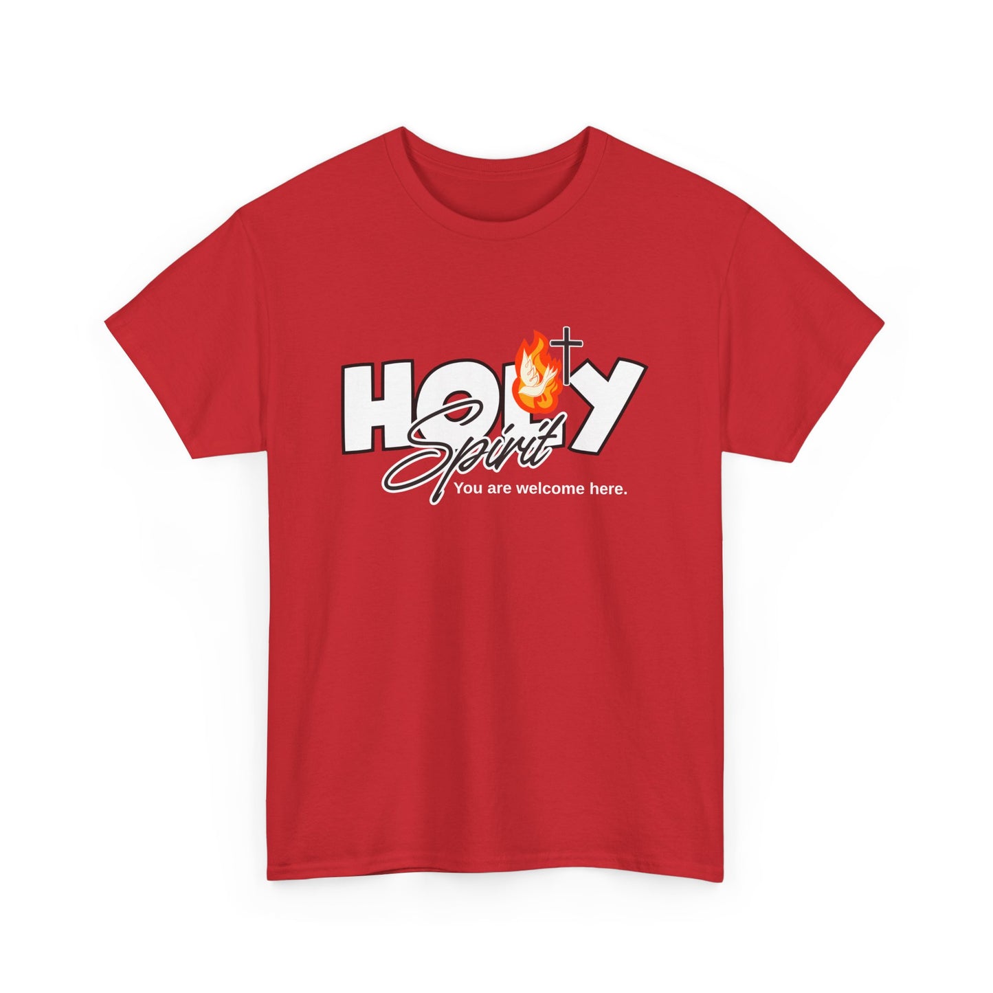 Unisex Heavy Cotton Tee - 'Holy Spirit' Graphic Tee, Casual Wear, Spiritual Gift, Faith-Inspired Fashion, Everyday Comfort