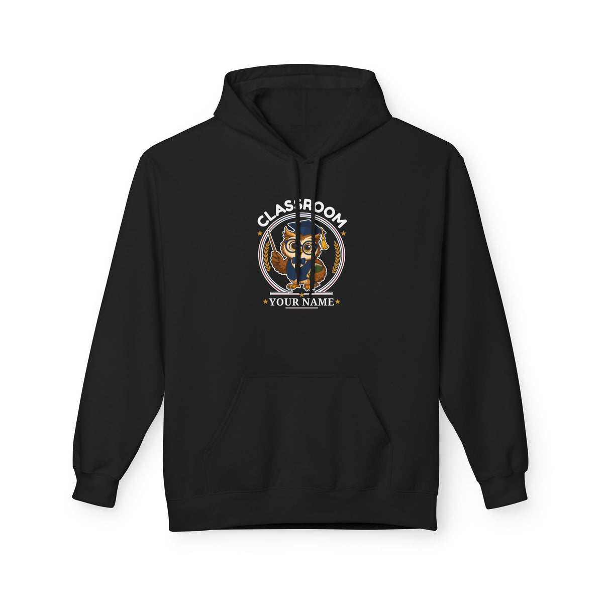 Personalized Teacher Owl Hoodie – Custom Name & Classroom Sweatshirt