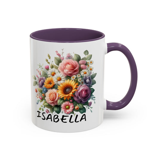 Floral Ceramic Mug - Customizable Mug - Perfect Gift for Friends & Family, Motivational Coffee Mug